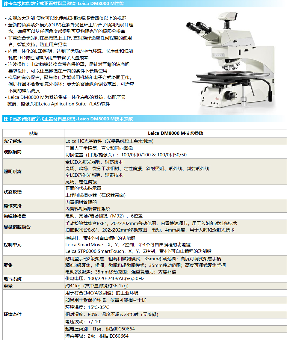 徕卡正置材料显微镜智能数字式-Leica DM8000 M